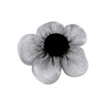 Casa si Gradina - Decoratiuni - DIY - Articole mercerie - Floare din organza cu margele pentru cusut sau lipit pe haine, diametru 4.5 cm, Negru - Infinity.ro
