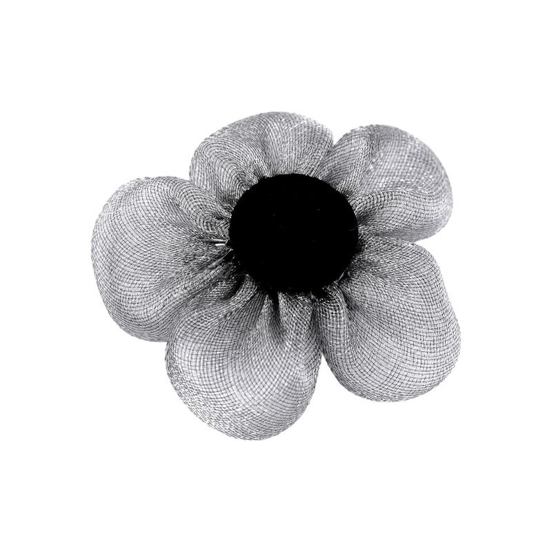 Casa si Gradina - Decoratiuni - DIY - Articole mercerie - Floare din organza cu margele pentru cusut sau lipit pe haine, diametru 4.5 cm, Negru - Infinity.ro