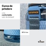 Sport si Outdoor - Echipament Sportiv - Accesorii echipament sportiv - Bidoane si shakere - Sticla de apa sport pentru fitness UZSPACE - 1100ml, BPA free, gradata, grip prindere, capac cu pai, Albastru - Infinity.ro