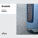 Sport si Outdoor - Echipament Sportiv - Accesorii echipament sportiv - Bidoane si shakere - Sticla de apa sport pentru fitness UZSPACE - 1100ml, BPA free, gradata, grip prindere, capac cu pai, Albastru - Infinity.ro