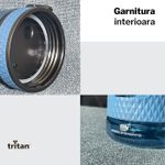 Sport si Outdoor - Echipament Sportiv - Accesorii echipament sportiv - Bidoane si shakere - Sticla de apa sport pentru fitness UZSPACE - 1100ml, BPA free, gradata, grip prindere, capac cu pai, Albastru - Infinity.ro