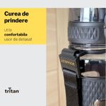 Sport si Outdoor - Echipament Sportiv - Accesorii echipament sportiv - Bidoane si shakere - Sticla de apa sport pentru fitness UZSPACE - 800ml, BPA free, gradata, grip prindere, capac cu pai inclus, Neagra - Infinity.ro