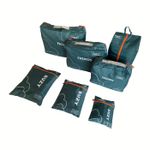 Sport si Outdoor - Articole de voiaj - Accesorii articole de voiaj - Set 7 huse organizare haine bagaj pentru calatorie, 3x plicuri impermeabile, 3x huse plasa, 1x organizator pantofi,Verde - Infinity.ro