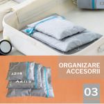 Sport si Outdoor - Articole de voiaj - Accesorii articole de voiaj - Set 7 huse organizare haine bagaj pentru calatorie, 3x plicuri impermeabile, 3x huse plasa, 1x organizator pantofi,Gri - Infinity.ro