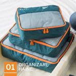 Sport si Outdoor - Articole de voiaj - Accesorii articole de voiaj - Set 7 huse organizare haine bagaj pentru calatorie, 3x plicuri impermeabile, 3x huse plasa, 1x organizator pantofi,Verde - Infinity.ro