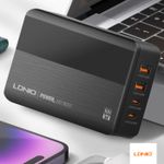 PC, gaming si accesorii - Retelistica - Hub-uri - Incarcator USB ultra rapid GaN 100W -2809C, 2x PD(100W), 2x QC(65W), afisaj LCD, portabil, util incarcare laptop, Negru - Infinity.ro