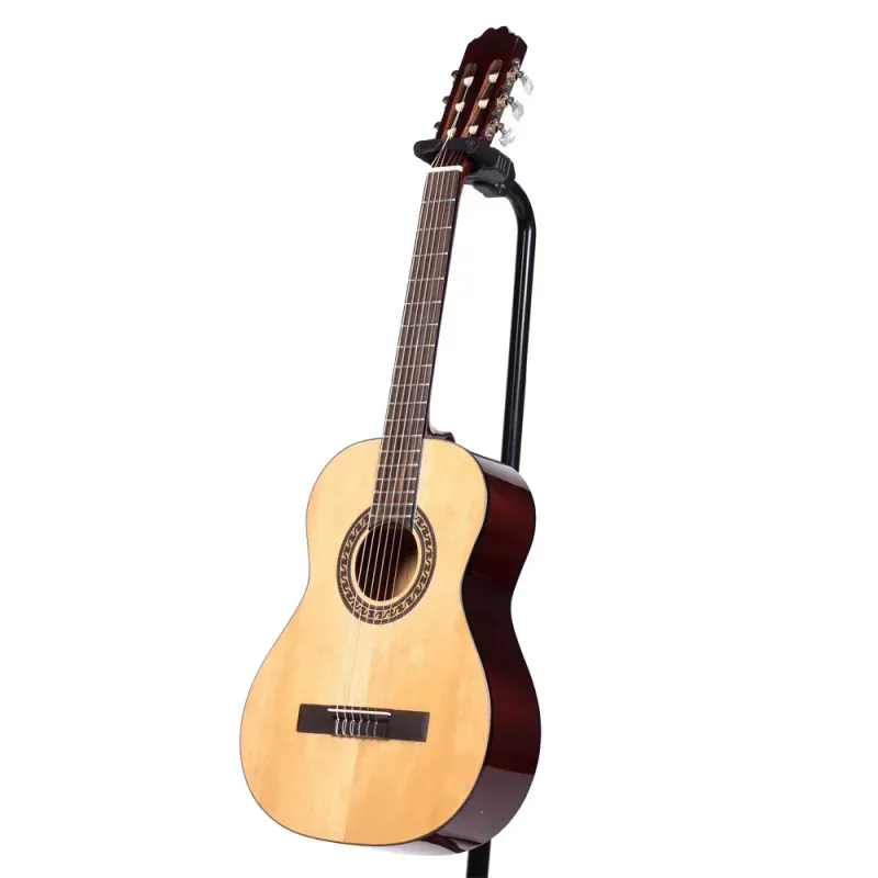TV, Audio-Video si Foto - Instrumente muzicale - Instrumente clasice - Chitara clasica din lemn 95 cm, IdeallStore®, set de corzi incluse, clasic natur - Infinity.ro