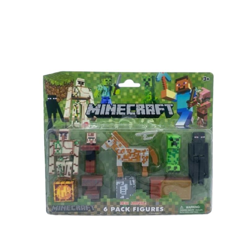 Jucarii, Copii si Bebe - Jucarii si jocuri - Figurine - Set 6 figurine Minecraft, 35 cm, 3 ani +, Multicolor - Infinity.ro