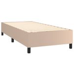 Casa si Gradina - Mobilier - Paturi si accesorii - Paturi - Pat cu arcuri, saltea si LED, cappuccino, 90x200cm, piele eco - Infinity.ro