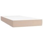 Casa si Gradina - Mobilier - Paturi si accesorii - Paturi - Pat cu arcuri, saltea si LED, cappuccino, 90x200cm, piele eco - Infinity.ro