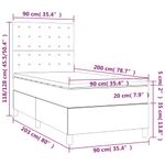 Casa si Gradina - Mobilier - Paturi si accesorii - Paturi - Pat cu arcuri, saltea si LED, cappuccino, 90x200cm, piele eco - Infinity.ro