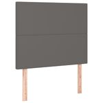 Casa si Gradina - Mobilier - Paturi si accesorii - Paturi - Pat box spring cu saltea, gri, 120x200 cm, piele ecologica - Infinity.ro