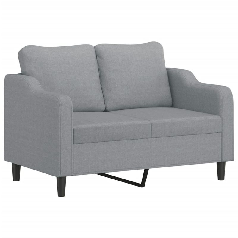 Casa si Gradina - Mobilier - Seturi de mobilier - Seturi living - Set de canapele cu perne, 3 piese, gri deschis, textil - Infinity.ro