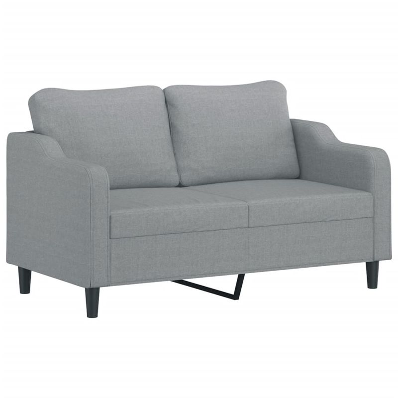 Casa si Gradina - Mobilier - Seturi de mobilier - Seturi living - Set de canapele cu perne, 3 piese, gri deschis, textil - Infinity.ro