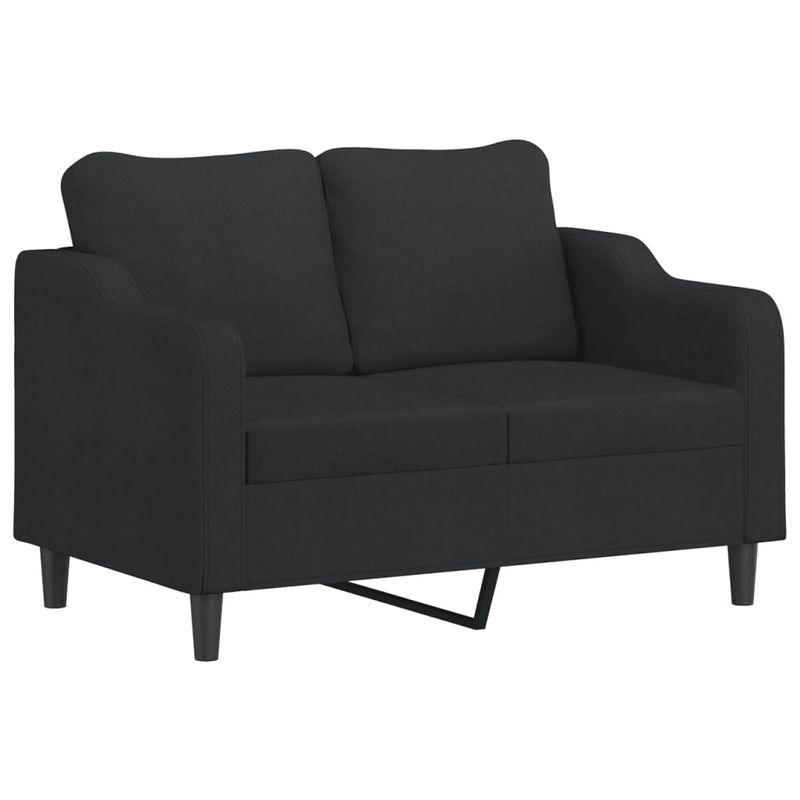 Casa si Gradina - Mobilier - Seturi de mobilier - Seturi living - Set de canapele cu perne, 3 piese, negru, textil - Infinity.ro