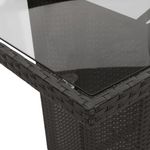 Casa si Gradina - Gradina si terasa - Mobilier exterior - Seturi mobila gradina - Set mobilier de gradina cu perne, 7 piese, negru, poliratan - Infinity.ro