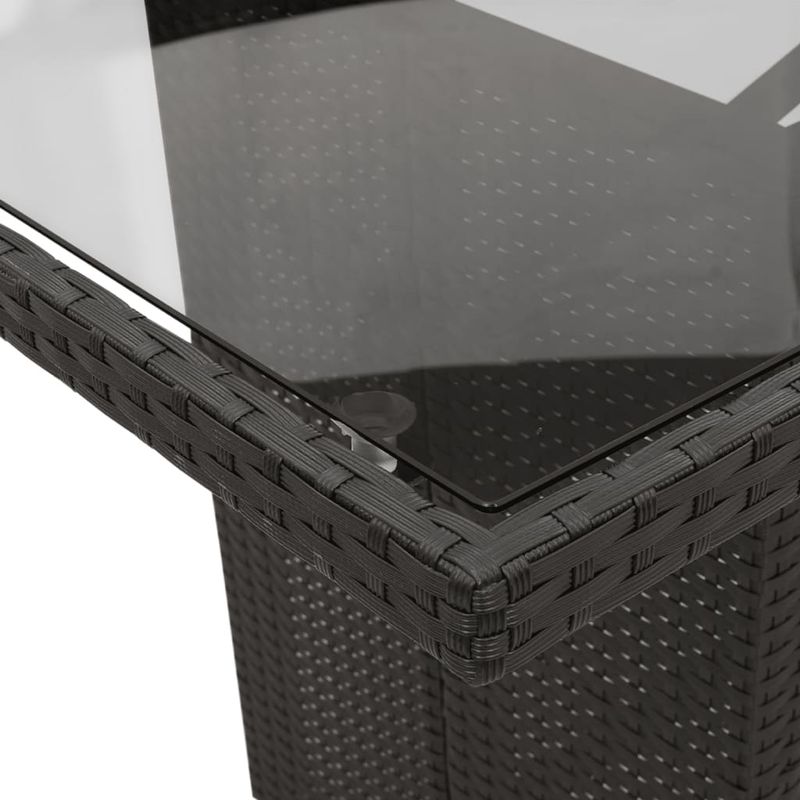 Casa si Gradina - Gradina si terasa - Mobilier exterior - Seturi mobila gradina - Set mobilier de gradina cu perne, 7 piese, negru, poliratan - Infinity.ro