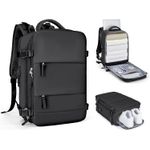 Sport si Outdoor - Articole de voiaj - Rucsacuri - Rucsac Calatorie pentru Laptop, pentru Avion, port USB, pana la 35 L, Impermeabil, 42x30x20 cm, Negru, OBRALIX® - Infinity.ro