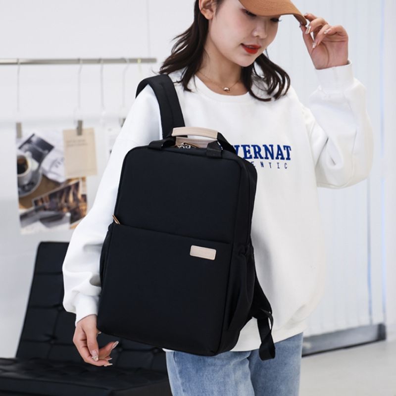 Sport si Outdoor - Articole de voiaj - Rucsacuri - Rucsac Laptop 15.6", Office, Elegant, pentru Studenti, Impermeabil, Usor, 40x27x11 cm, Negru, OBRALIX® - Infinity.ro