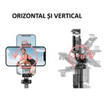 Laptop, Telefoane si Tablete - Telefoane mobile si accesorii - Accesorii Telefoane - Selfie stick-uri - Selfie Stick, Tripod, Telecomanda Bluetooth, Rotire 360°, Universal, H33-155 cm, OBRALIX® - Infinity.ro