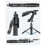 Laptop, Telefoane si Tablete - Telefoane mobile si accesorii - Accesorii Telefoane - Selfie stick-uri - Selfie Stick, Tripod, Telecomanda Bluetooth, Rotire 360°, Universal, H33-155 cm, OBRALIX® - Infinity.ro