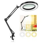TV, Audio-Video si Foto - Optica, astronomie si metrologie - Optica si astronomie - Lupe si instrumente optice - Lampa LED cu lupa, 2 Moduri de Prindere, 3 Moduri iluminare, 10 Niveluri de intensitate, Marire 10x, Neagra, OBRALIX® - Infinity.ro