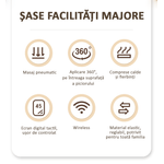 Ingrijire personala si Cosmetice - Sanatate si wellness - Articole wellness - Aparate si dispozitive de masaj - Aparat masaj picior, cu incalzire si compresie, reglabil, relaxeaza muschii gambei, cu acumulator, gri, OBRALIX® - Infinity.ro