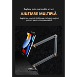 Laptop, Telefoane si Tablete - Tablete si accesorii tablete - Accesorii Tablete - Alte accesorii tablete - Suport tableta, telefon, monitor, iPad, unghi reglabil, pliabil, H20-60 cm, aluminiu, argintiu, OBRALIX - Infinity.ro