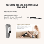 Ingrijire personala si Cosmetice - Sanatate si wellness - Articole wellness - Aparate si dispozitive de masaj - Aparat masaj picior, cu incalzire si compresie, reglabil, relaxeaza muschii gambei, cu acumulator, gri, OBRALIX® - Infinity.ro