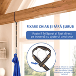 Casa si Gradina - Gradina si terasa - Balansoare si hamace - Hamace si suporturi - Hamac elastic, leagan copii, pentru terapie, kit complet, maxim 99 kg, bleumarin, OBRALIX® - Infinity.ro