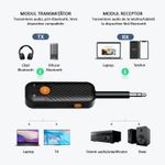 Auto si Moto - Electronice auto - Multimedia auto - Adaptor Bluetooth, pentru Masina, mufa Jack 3.5 mm, Receiver si Transmitator audio 5.2,  Negru, OBRALIX® - Infinity.ro