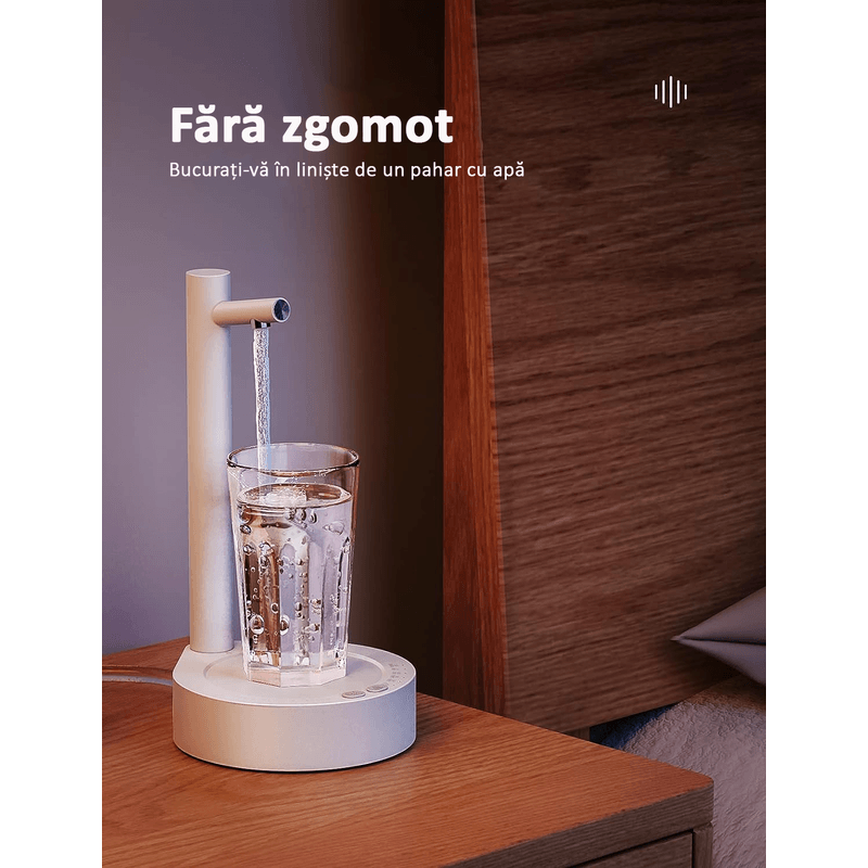 Casa si Gradina - Mobilier - Organizare si depozitare - Dozatoare/dispensere de apa - Pompa electrica, dozator apa smart, 7 moduri, cu acumulator, incarcare usb, alba, OBRALIX® - Infinity.ro
