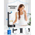 Casa si Gradina - Mobilier - Organizare si depozitare - Dozatoare/dispensere de apa - Dozator apa de birou, pompa electrica, smart 7 moduri, cu acumulator, incarcare usb, negru, OBRALIX® - Infinity.ro