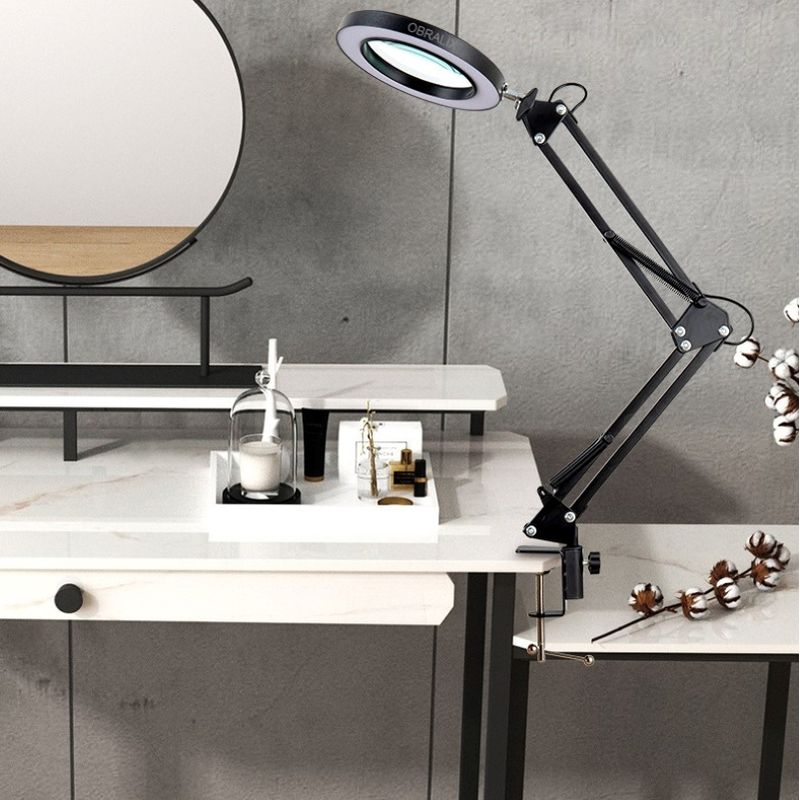 TV, Audio-Video si Foto - Optica, astronomie si metrologie - Optica si astronomie - Lupe si instrumente optice - Lampa LED cu lupa, 2 Moduri de Prindere, 3 Moduri iluminare, 10 Niveluri de intensitate, Marire 10x, Neagra, OBRALIX® - Infinity.ro