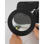 TV, Audio-Video si Foto - Optica, astronomie si metrologie - Optica si astronomie - Lupe si instrumente optice - Lampa LED cu lupa, 2 Moduri de Prindere, 3 Moduri iluminare, 10 Niveluri de intensitate, Marire 10x, Neagra, OBRALIX® - Infinity.ro