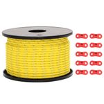 Sport si Outdoor - Camping - Accesorii corturi - Funie pentru cort cu benzi reflectorizante și chei, 50 m, 5 mm, galben - Infinity.ro