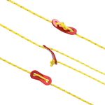 Sport si Outdoor - Camping - Accesorii corturi - Funie pentru cort cu benzi reflectorizante și chei, 50 m, 5 mm, galben - Infinity.ro