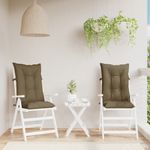 Casa si Gradina - Textile si covoare - Perne si pilote - Perne decorative - Perne scaun cu spatar inalt 2 buc. gri taupe 120x50x7 cm textil - Infinity.ro