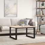 Casa si Gradina - Mobilier - Mese si birouri - Masute de cafea - Masa de cafea, cadru O, 80x80x45 cm, lemn masiv pin si fonta - Infinity.ro