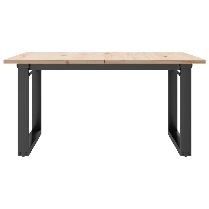 Casa si Gradina - Mobilier - Mese si birouri - Masute de cafea - Masa de cafea, cadru O, 80x80x45 cm, lemn masiv pin si fonta - Infinity.ro