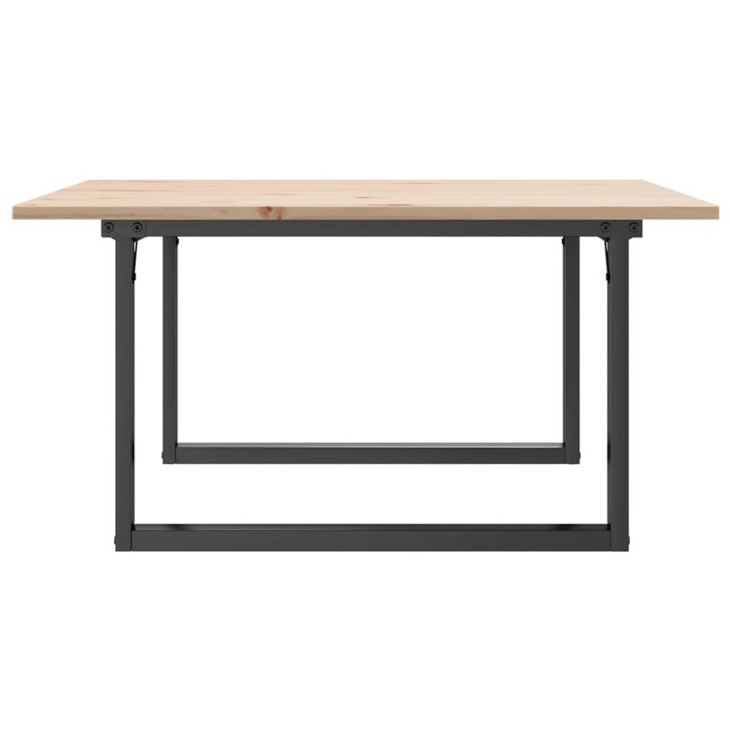 Casa si Gradina - Mobilier - Mese si birouri - Masute de cafea - Masa de cafea, cadru O, 80x80x45 cm, lemn masiv pin si fonta - Infinity.ro