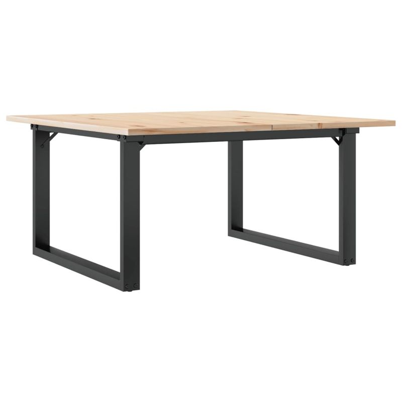 Casa si Gradina - Mobilier - Mese si birouri - Masute de cafea - Masa de cafea, cadru O, 80x80x45 cm, lemn masiv pin si fonta - Infinity.ro
