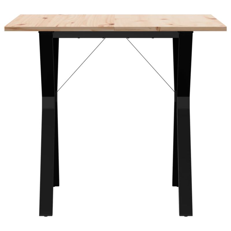 Casa si Gradina - Mobilier - Mese si birouri - Mese bucatarie si dining - Masa de bucatarie, cadru Y, 90x90x75 cm lemn masiv pin si fonta - Infinity.ro