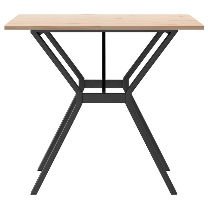 Casa si Gradina - Mobilier - Mese si birouri - Mese bucatarie si dining - Masa de bucatarie, cadru Y, 90x90x75 cm lemn masiv pin si fonta - Infinity.ro