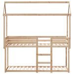 Casa si Gradina - Mobilier - Paturi si accesorii - Paturi - Pat supraetajat cu acoperis, 90x190 cm, lemn masiv de pin - Infinity.ro