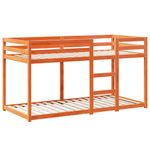 Casa si Gradina - Mobilier - Paturi si accesorii - Paturi - Pat supraetajat cu acoperis maro ceruit 90x190cm lemn masiv pin - Infinity.ro