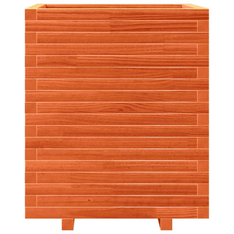 Casa si Gradina - Gradinarit si plante - Plante si ghivece - Ghivece si suporturi - Jardiniera de gradina, maro ceruit, 60x60x72 cm, lemn masiv pin - Infinity.ro