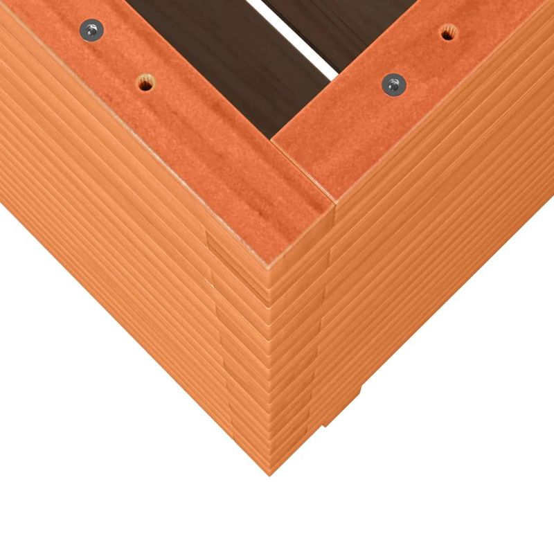 Casa si Gradina - Gradinarit si plante - Plante si ghivece - Ghivece si suporturi - Jardiniera de gradina, maro ceruit, 60x60x72 cm, lemn masiv pin - Infinity.ro