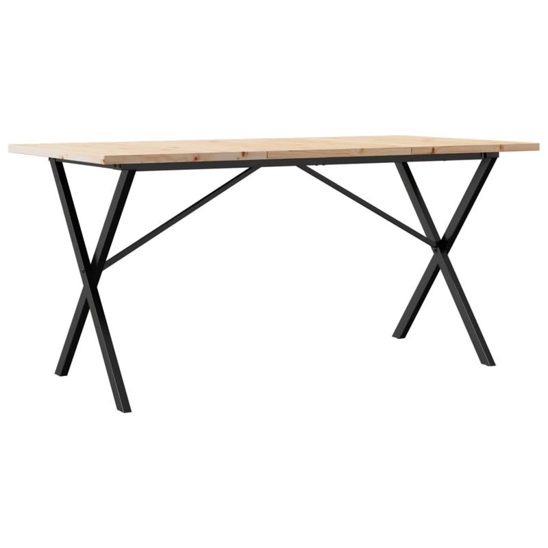 Casa si Gradina - Mobilier - Mese si birouri - Mese bucatarie si dining - Masa bucatarie, cadru X, 140x80x75,5 cm lemn masiv pin si fonta - Infinity.ro