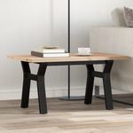 Casa si Gradina - Mobilier - Mese si birouri - Masute de cafea - Masa de cafea, cadru Y, 80x50x40,5 cm, lemn masiv pin si fonta - Infinity.ro